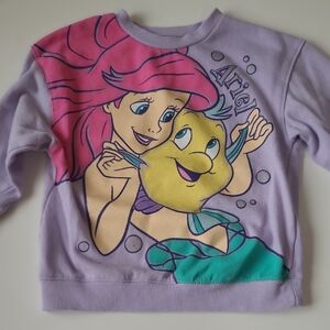Disney Ariel and Flounder Kids Sweatshirt - Lavender and Pink